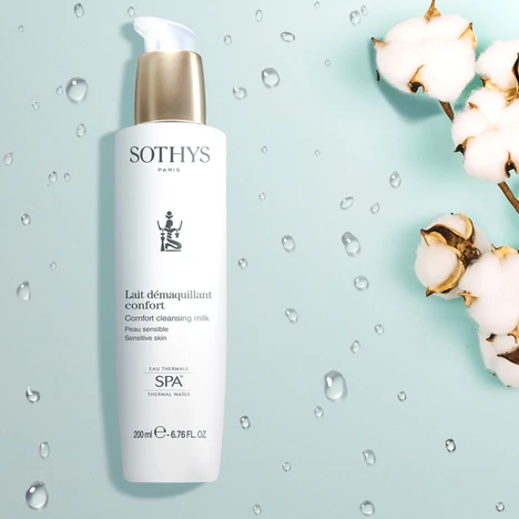 Comfort SPA Mleczko do cery wrażliwej Sothys 200 ml – mleczko oczyszczające z wodą termalną Spa™ i ekstraktem z bawełny