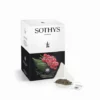 Zielona herbata Sencha Sothys 25 saszetek Zielona Herbata i Czerwona Porzeczka – opakowanie produktu i saszetka herbaty